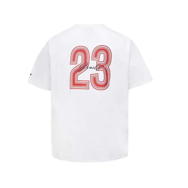 Мужские футболки Grailz 23SS Racing Fort-Fit Fit Fit Printing Letters № 23 Лучшее качество Fit Cotton Mens Fomen