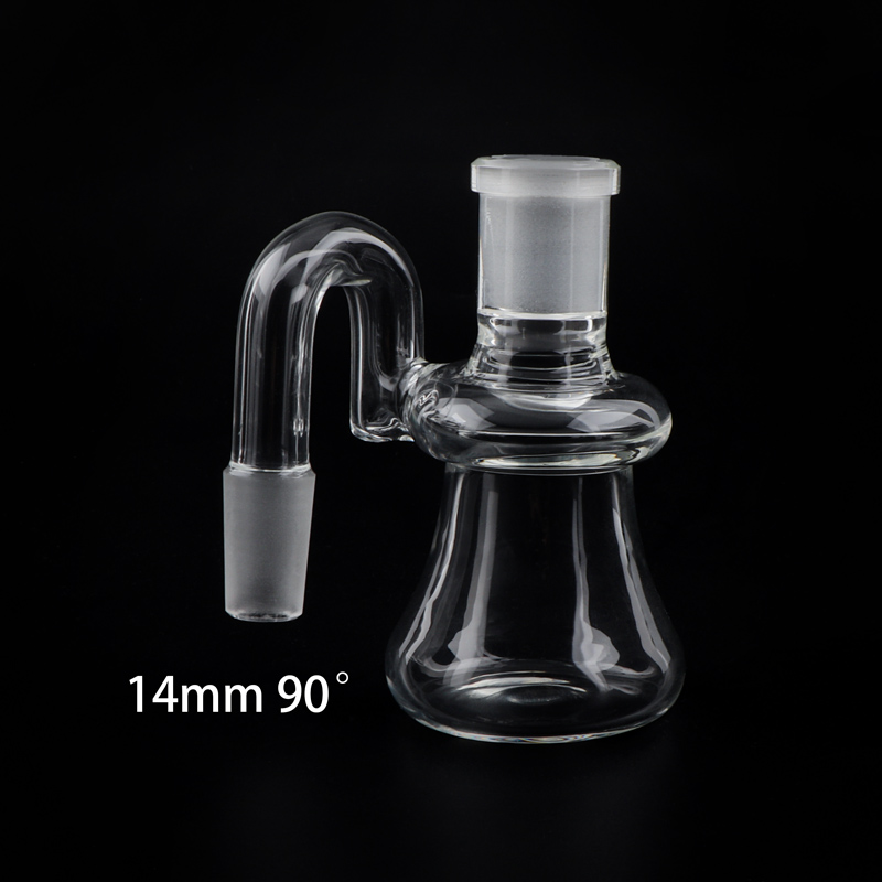 3 '' Calidad premium 14 mm 18 mm Mini Catcher de ceniza seca Tabaco 45 90 grados Pipada de agua Bong Bubbler