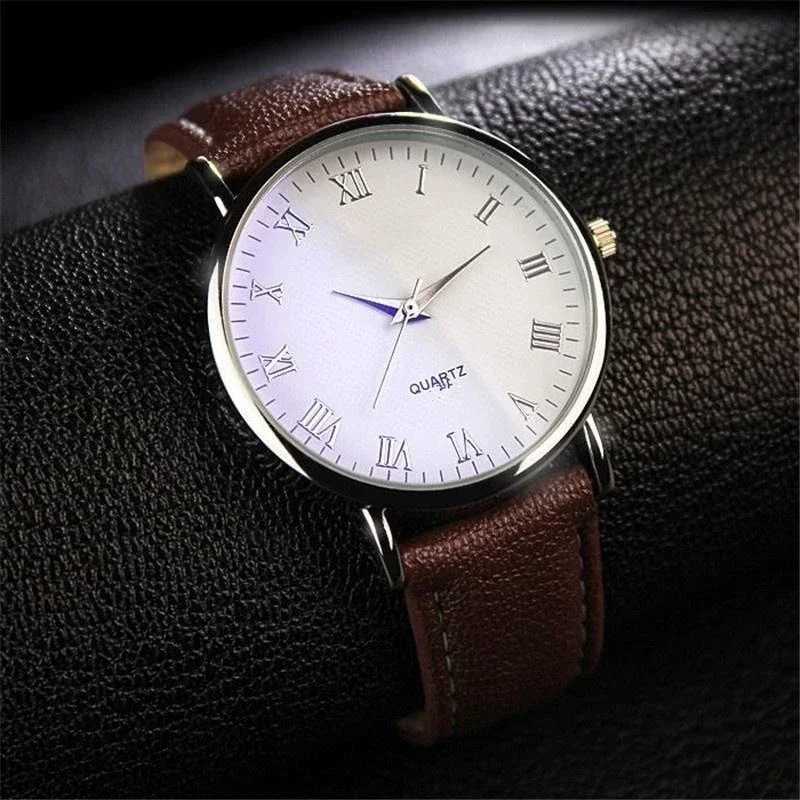 Andere Uhren Fashion Leder Brand Quartz Uhrengeschäft und Freizeit Watch Mens Giftl240403