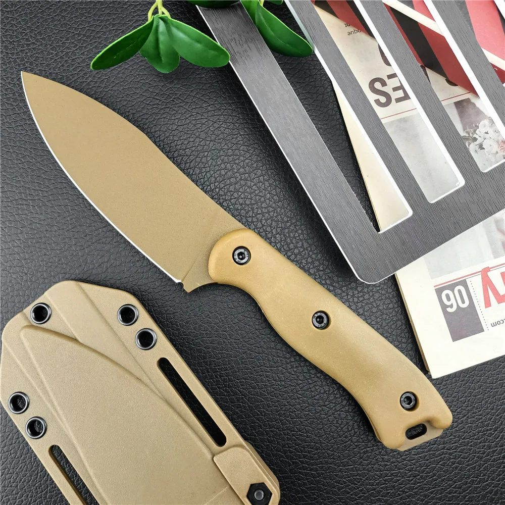 BK19 Full-tang Hunting Knife Tactical Military Survival Knife D2 Steel Blade Bushcraft Self Defense Camping EDC Tool with Sheath