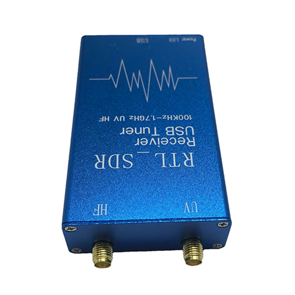 Radio 100KHz1.7GHz VHF UHF HF RTL SDR USB Tuner Receiver for AM FM Radio Communication with Antenna