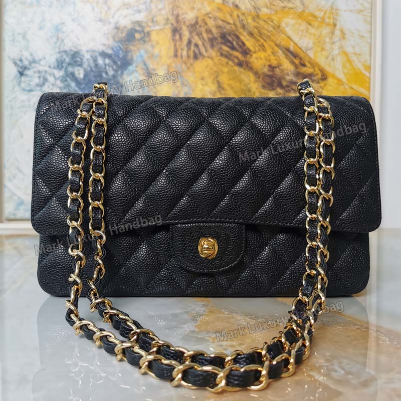 Sac à feuilles flip classiques Sac pour femmes de concepteur de luxe en cuir authentique en cuir en cuir chain de palerie