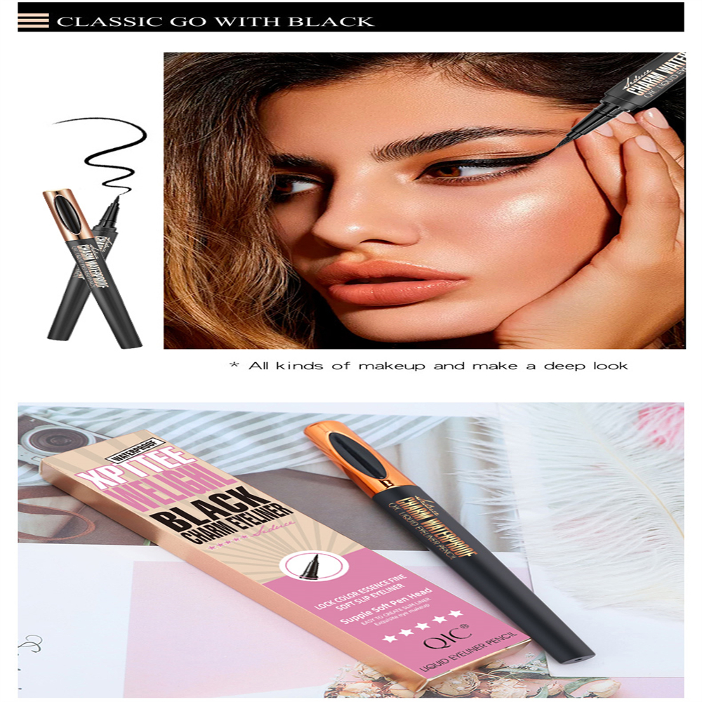 24h długotrwały płynny eyeliner 0,1 mm drobny końcówek klasyczny szybki wodoodporny czarny urok luquid eyeliner