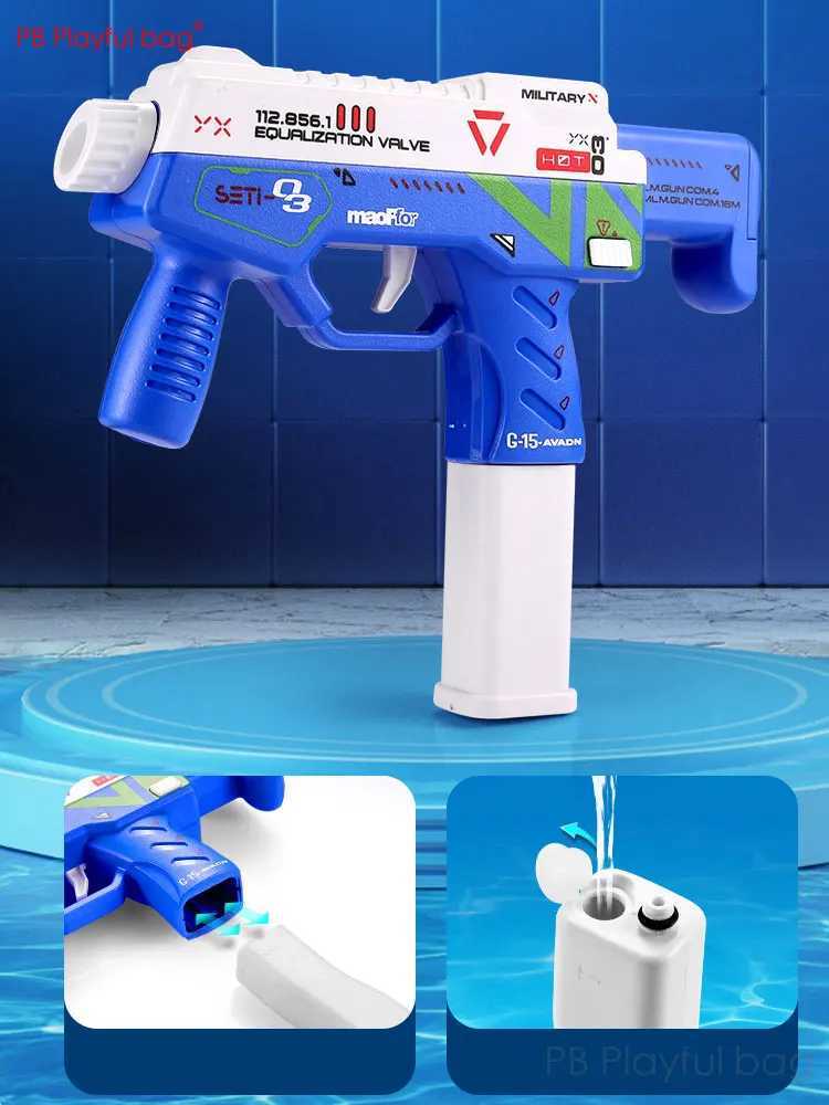 Pistolet toys été mp9 électrique electrique pistolet enfants water blaster plage extérieur gibier de tir à la piscine kid toys ac127 240408