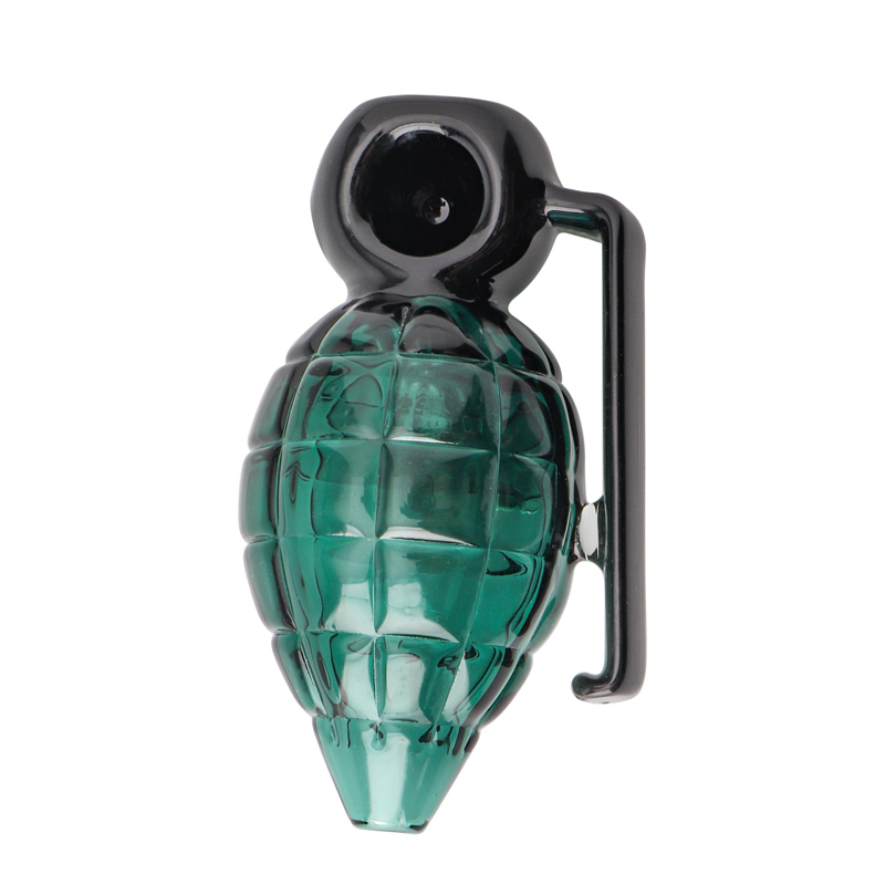 glass hand pipe Smoking green color grenade shape for smoking 4.1inch Length glass water bong tobacco accessories dab rig