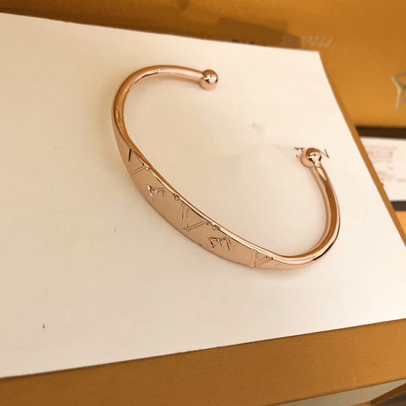 Met doos open minnaar bangle armband luxe ontwerper armbanden goud roségoud voor vrouw mode armbanden aanbod kerstbruiling sieraden