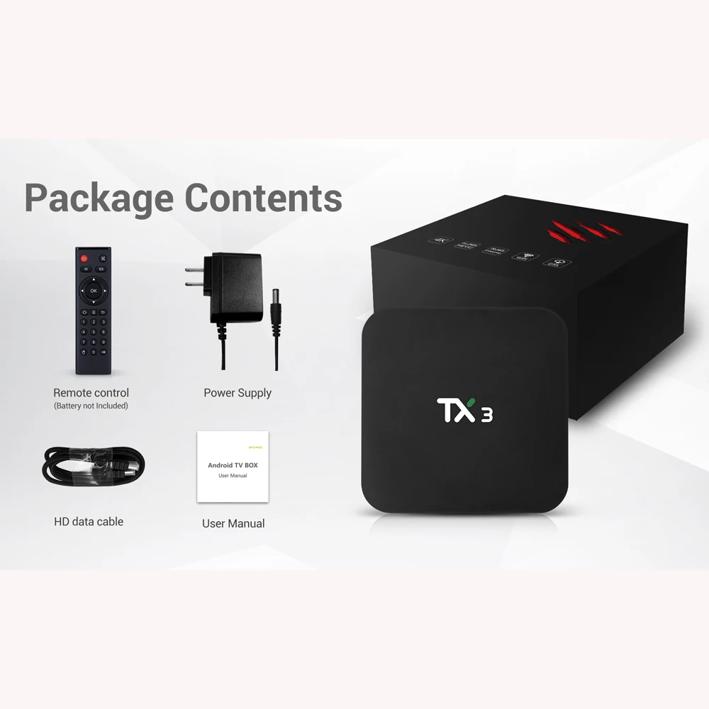 Box Tanix TX3 Android 9.0 TV Box Amlogic S905X3 H.265 8K HDR 2.4G/5GHz Dual WiFi 4G 32G/64G Smart TXTop Box Media Player