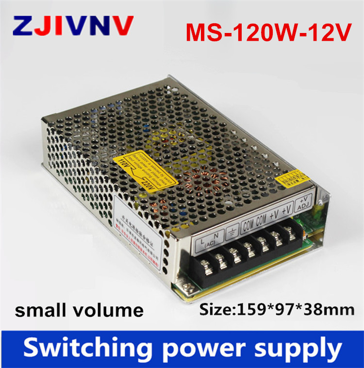 Mini rozmiar 120 W 12V 10A przełączający zasilacz LED Transformator 120 W 24 V 5A Przeniesienie zasilania MS-120-12/24