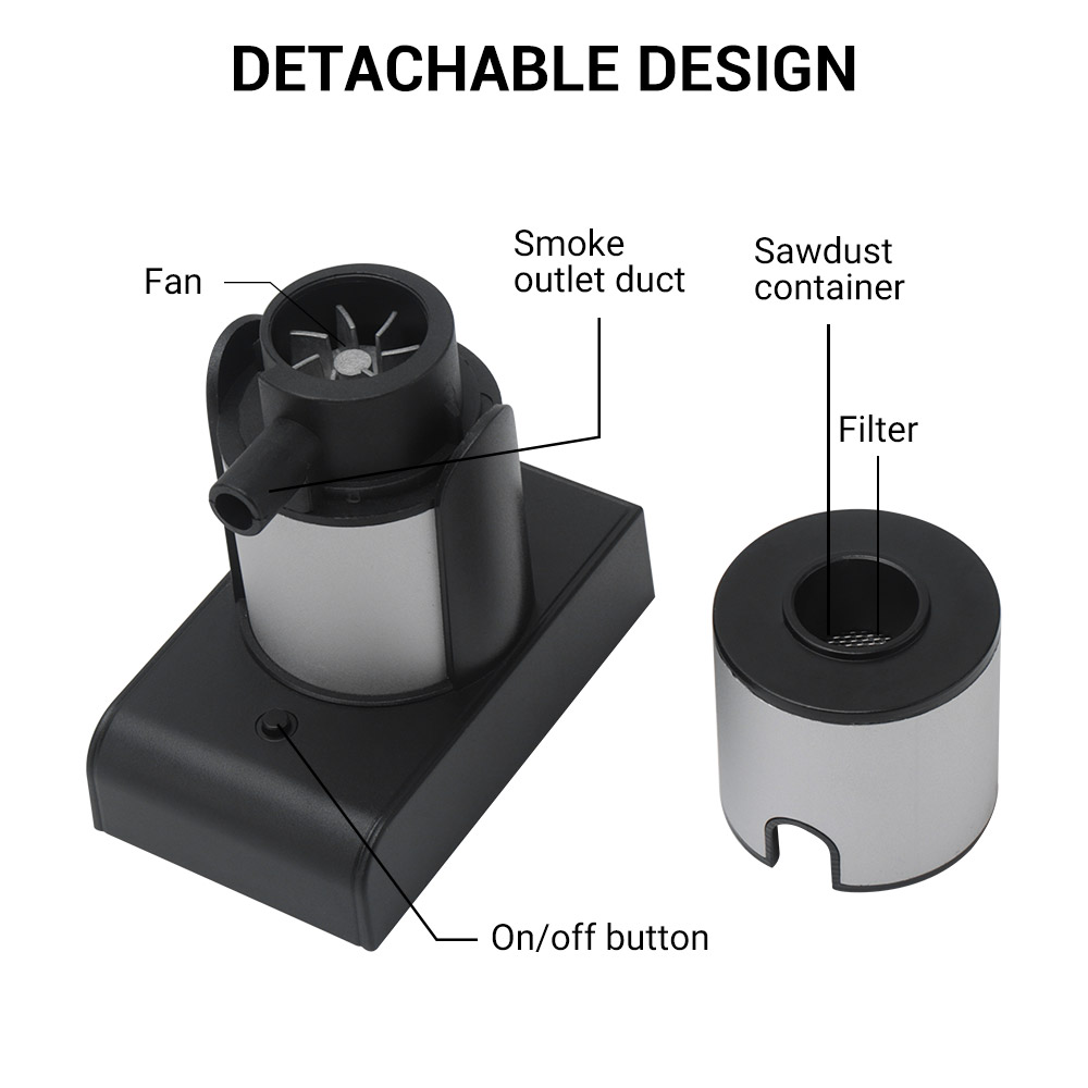 Food alimentare Boruit Generatore di fumo freddo Cucina molecolare portatile Fumo pistola Brucia cucina il fumo di griglia barbecue infuso