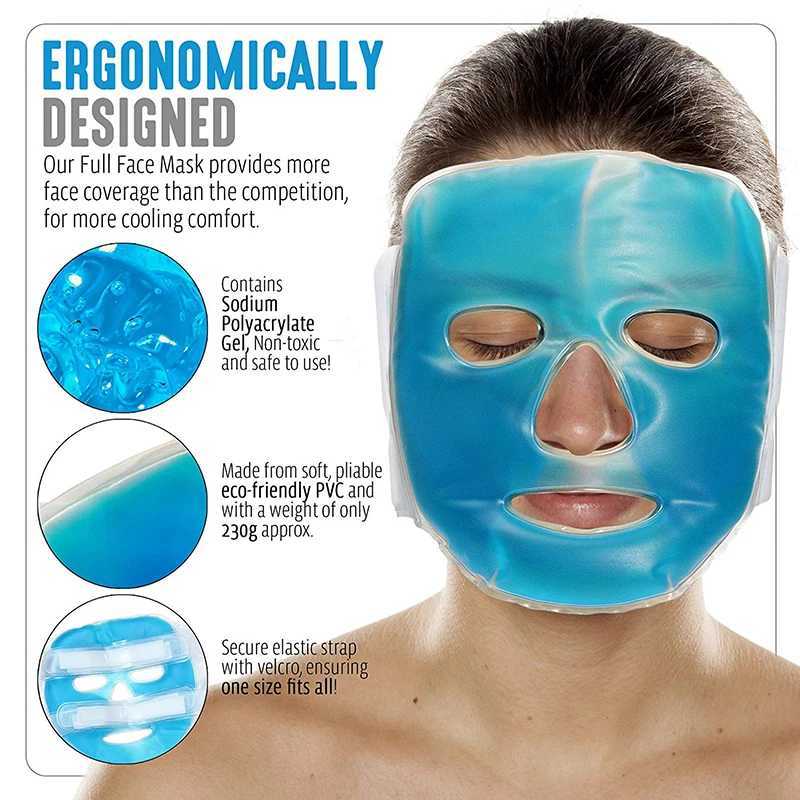 Masseur de visage dropshipping gel gel oculaire masque masque pour le visage chaud masque de sommeil froid pour les maux de tête de traitement des cercles de soins de la peau 240409