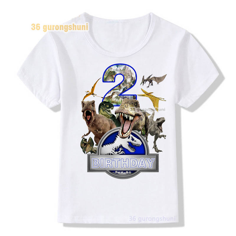 Kids T Shirt For Boys 2 3 4 5 birthday t shirts Children clothing boy Girl Clothes dinosaur Park World Kid Graphic Tee T-shirts