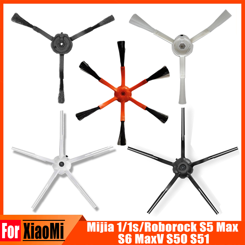 Cepillo lateral armado para Xiaomi Roborock S50 S51 S55 S5 S6 1S Piezas de repuesto Robot Robot Aspirador Reemplazo de reemplazo Bincelero lavable