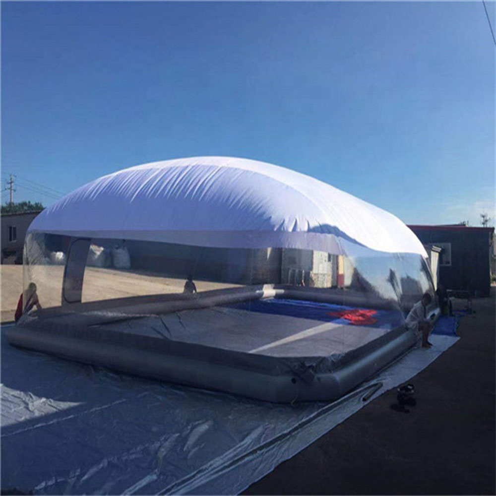 ПВХ прозрачная надувная крышка бассейна Индивидуальный размер дизайна Цвет. Производитель палатки на наружный бассейн.
