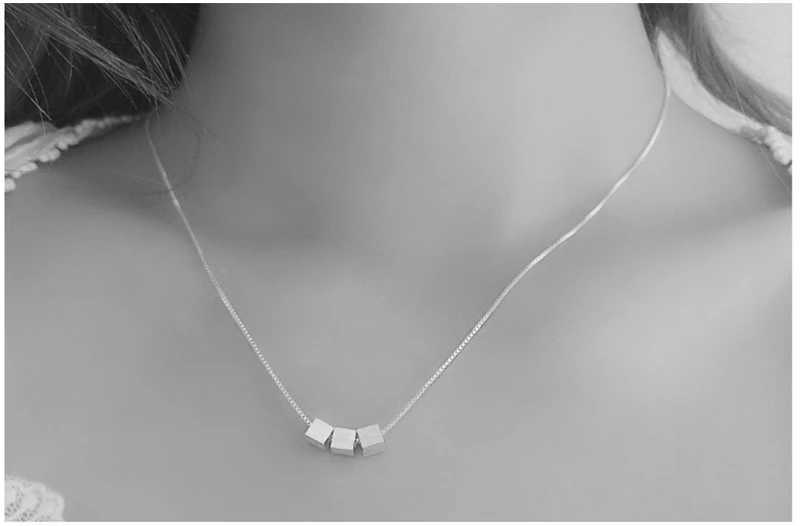 Pendant Necklaces REETI New Arrivals real 925 sterling silver square necklace pendant best-selling sterling silver jewelryQ