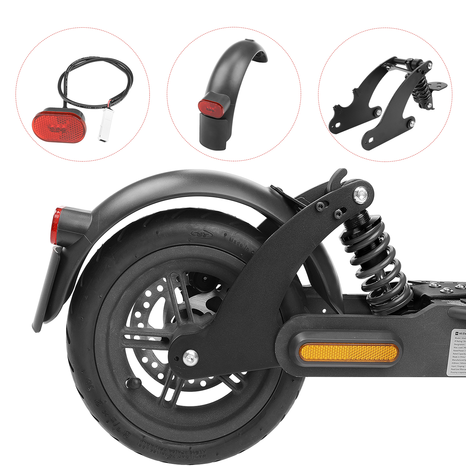 Absorbeur à amortisseur arrière amélioré pour les accessoires d'amortisseur à ressort arrière du scooter pour Xiaomi M365 Pro Pro2 1s Essential Lite