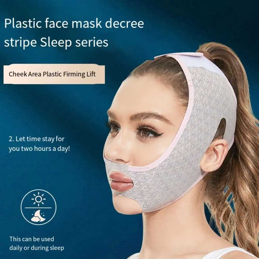 Face Massager Face v Shaper Face Slimming Bandage Relaxation Lift Up Belt Shape Lift Minska Double Chin Face Thining Band Massage 240409