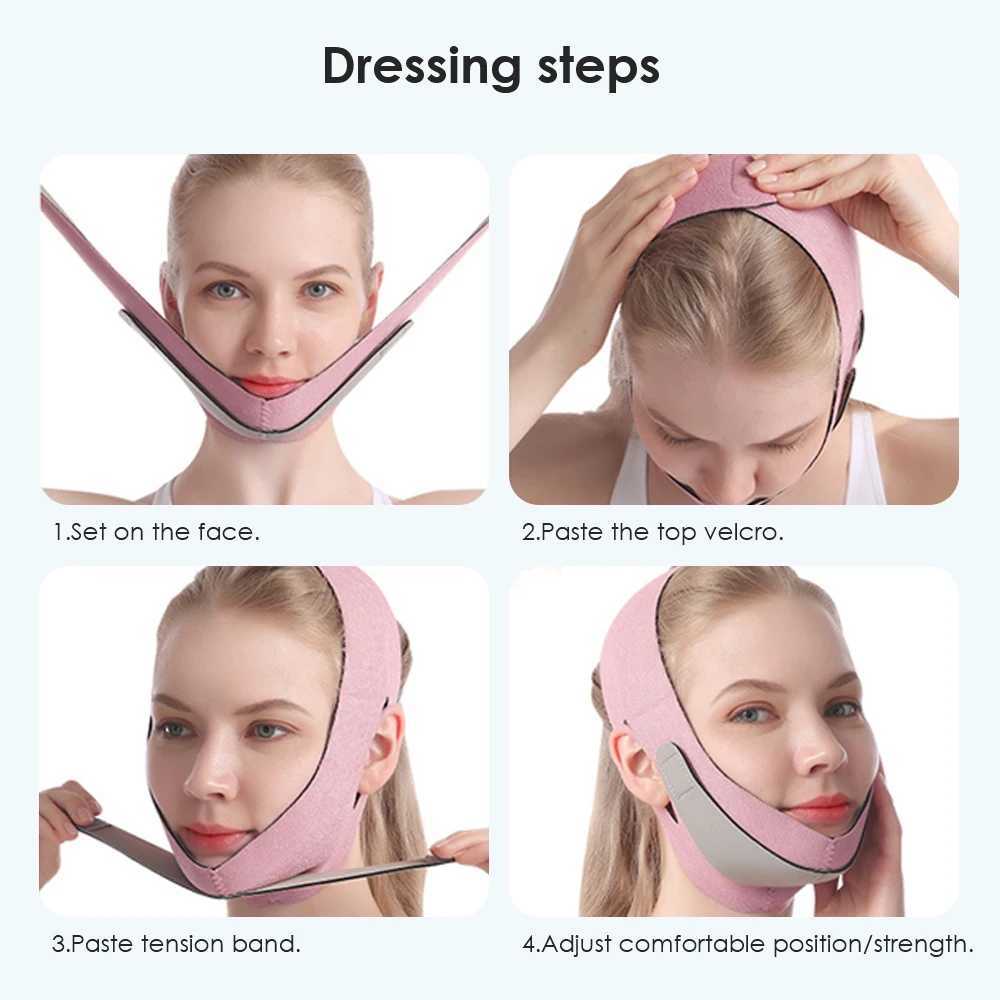 Masseur de visage EMS Face Bandage minceur V Ligne Face Shaper Femmes Chin Chink Lift Up Belt Massage Masseur facial Face Face Skin Care Tools Beauty 240409