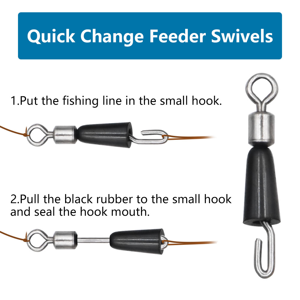 Feeder Carp Akcesoria rybackie Swivels Szybka zmiana Hooklink łącza Pierścień złącza wędkarski