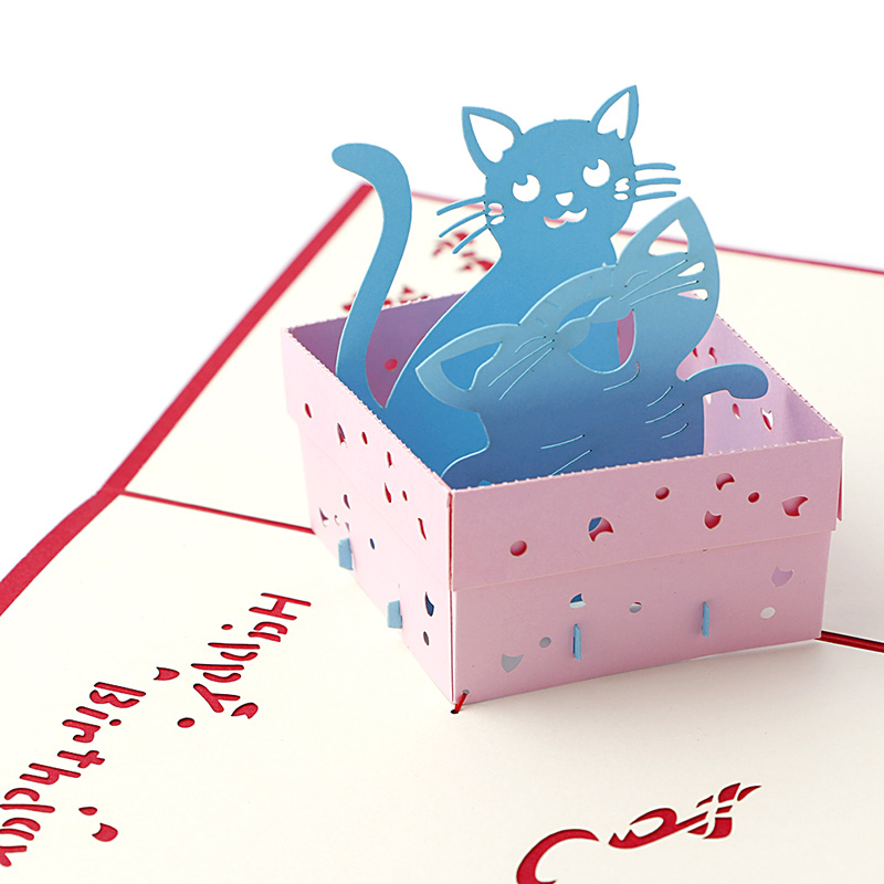 Novo Cartão pop -up 3D Cartão de felicita