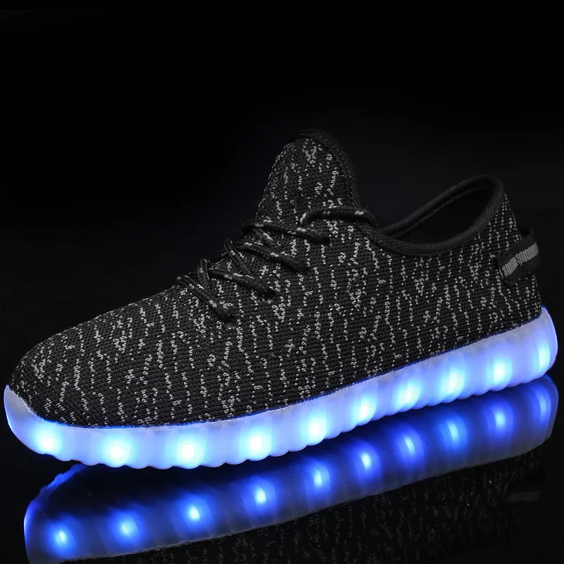 Sneakers Kinder USB Charger LED Schuhe Unisex Casual Sports für Kinder Erwachsene Mode atreathable schnüren Jungen Mädchen Sneaker Größe 3446