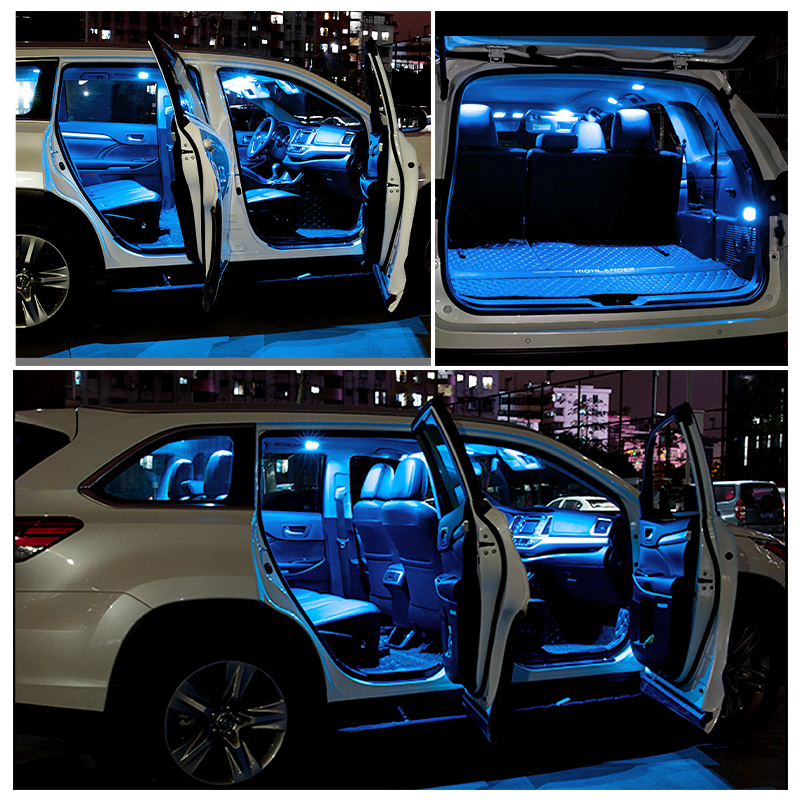 Bil LED -interiörljus för BMW 5 Series F10 F11 E39 E60 E61 F07 GT Map Dome Trunk Footwell Vanity Mirror Glödlampor Canbus Kit