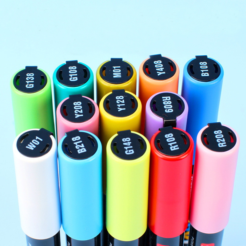 Jupai Acrylic Pen Hand-painted Ceramic Glass Fabric Graffiti Waterproof 60-color Water-based Acrylic Marker Set