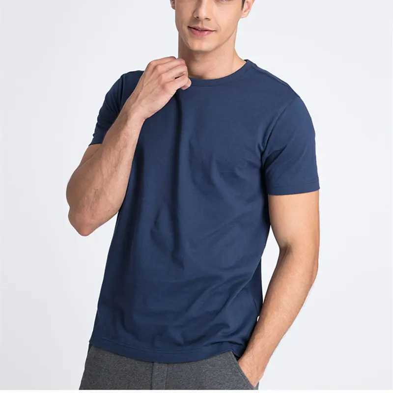 Camisas casuais masculinas MRMT 2024 NOVO 100% Algodão de algodão camiseta O-pescoço o puro color