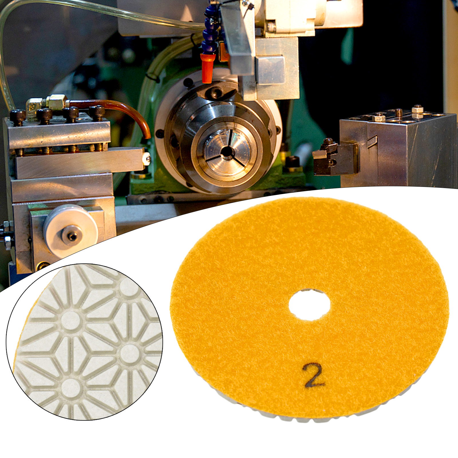 Diamant Polishing Pads 4inch 1# 2# 3# Granitpolieren Verwenden Sie nasse oder trockene flexible Schleifräder Schleifräder Teile Schleifräder