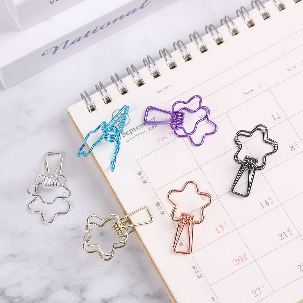 Retro Metal Fish Clip Hollowed Out Design Binder Clip Hand Book Small Book Folder Creative Stationery Office Clip