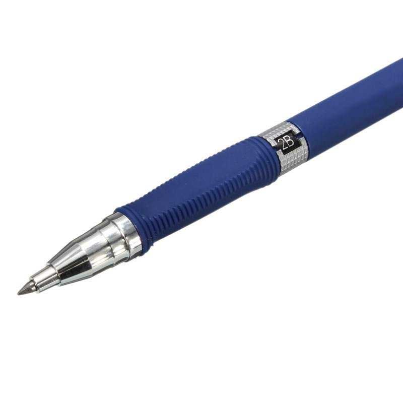 2B Blue Black Leader Pen Mechanical PE Drawing Drawing 2.0 mm Lápices de plomo 2B Dibujo Examen de boceto Papelería de repuesto