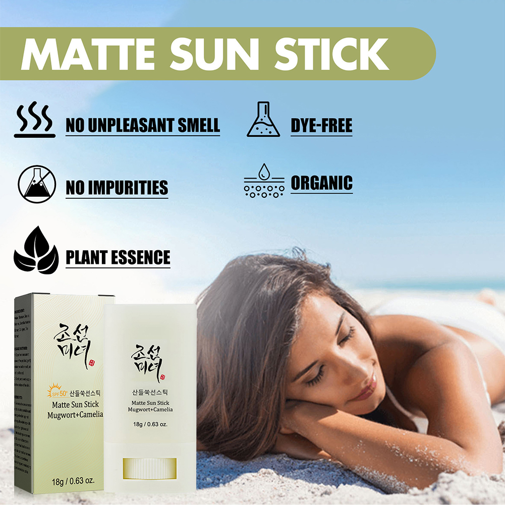 Solskyddsmedel Matt Sun Stick Refreshing SPF50+ UV Skydd Face Anti Oxidant Oil-Control Sunscreen For Facial Sunscreen