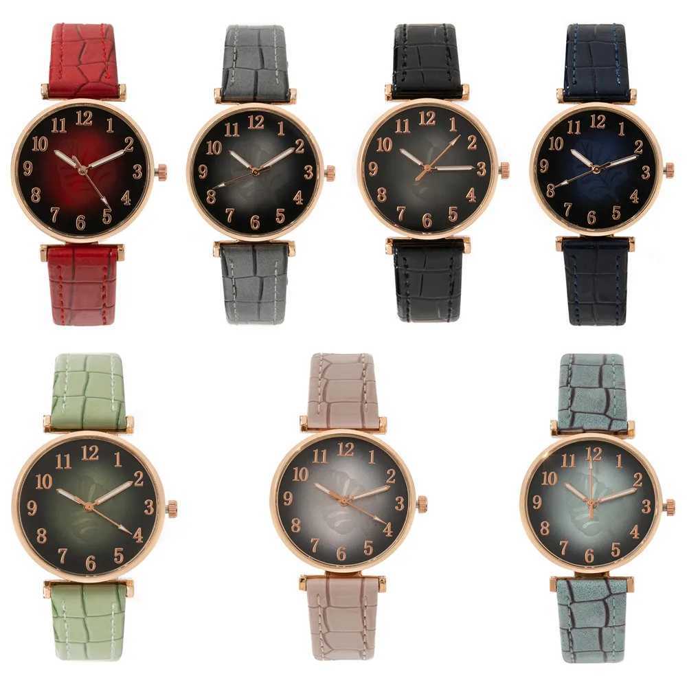 Montres pour femmes Simple Green Lets de style numérique 2023newwew Women Brandhed Quartz Watch Casual Leather Strap Dames Horloge Robe Watches 240409