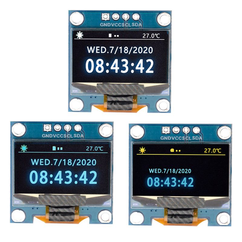 Module d'affichage OLED de 0,96 pouce IIC SSD1315 128X64 I2C LCD 4 broches Jaune Bleu Bleu Bleu LCD Écran pour Arduino Oled