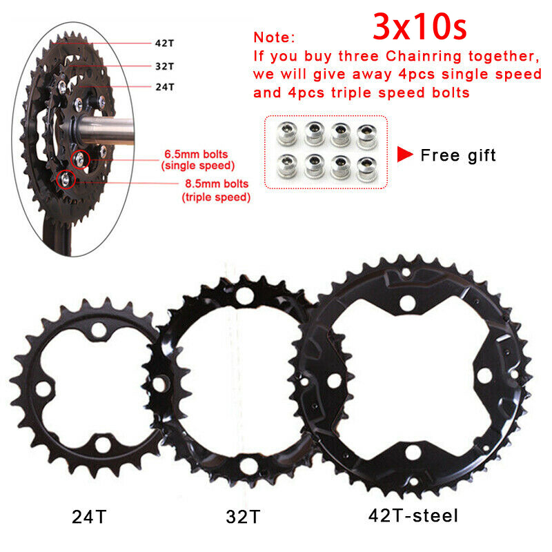 XTR MTB CRANKSET 104/64bcd Bicycle Crankset 3*9s 3*10s Triple Bike Crank Set da 170 mm Crank integrato con BB XTR XT