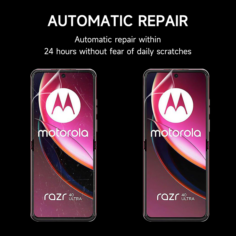 3 st hydrogelfilm för Motorola Razr 40 Ultra Soft HD Clear Front Back Screen Protector för Moto Razr40 Ultra 40ultra Film