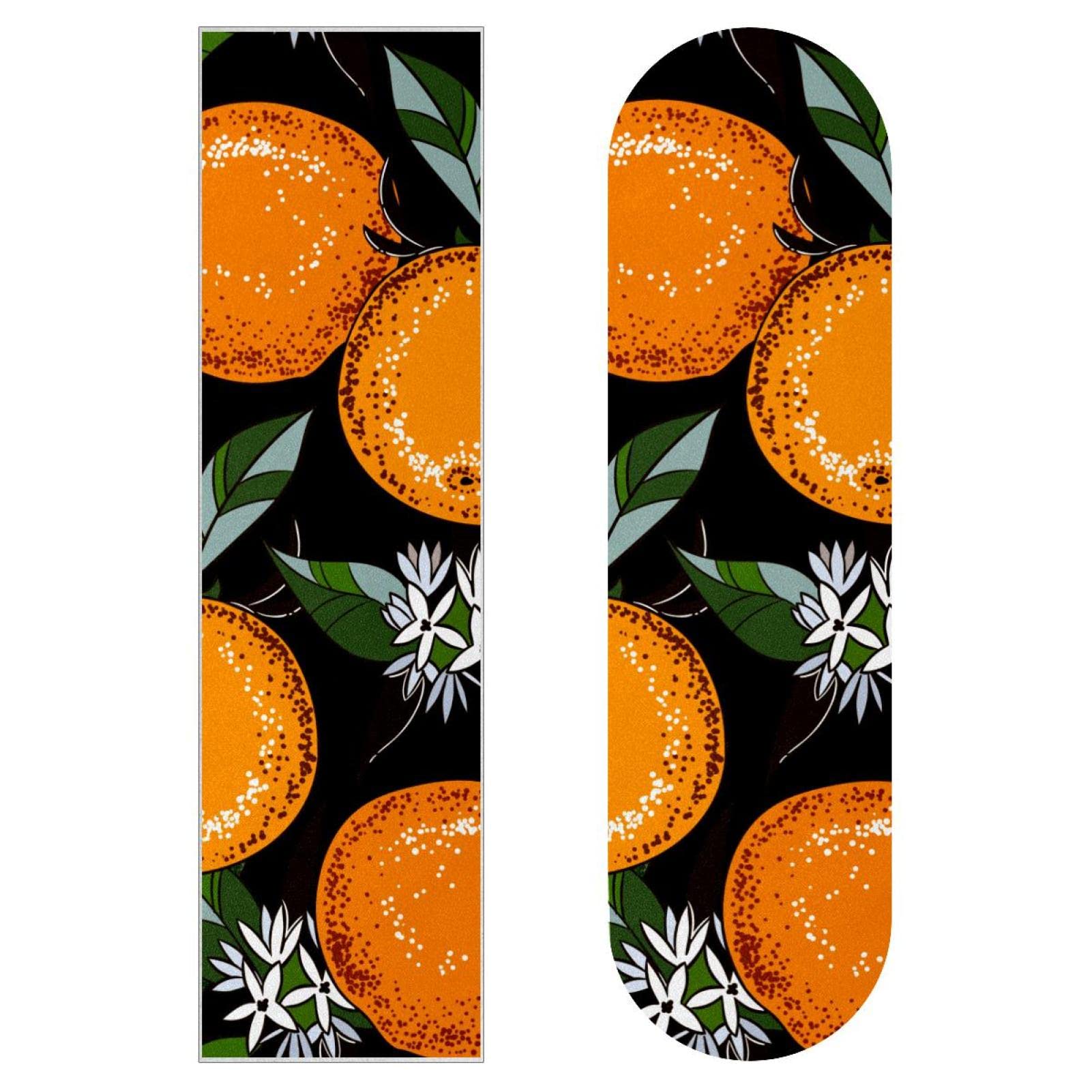 Kawaii Oranges Skateboard Grip Tape Fap, Fond de verre Griptape Longboard pour roule