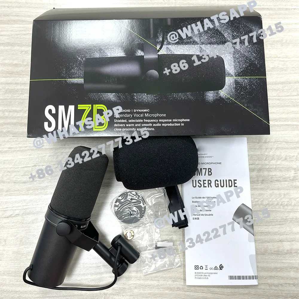 Microphones SM7B Cardioid Dynamic Microphone Sm7b 7B Studio Selectable Frequency Response Microphone for Live Stage Recording Podcasting 240408