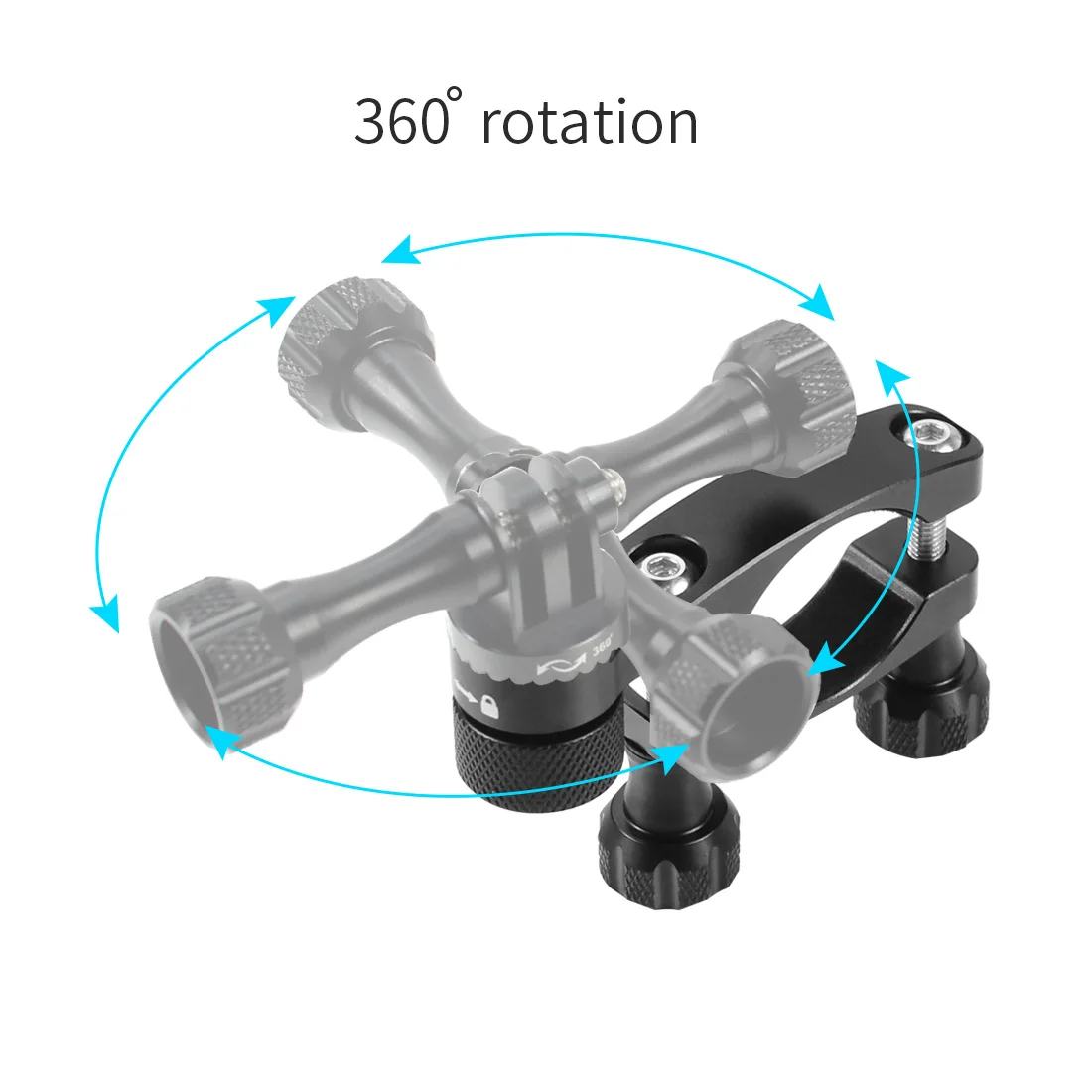 Cameras Bike Camera Holder Mount 360 Rotation CNC Aluminum Bicycle Motorcycle Handlebar 1535mm Clip for Gopro 10 9 8 7 for DJI Action 2