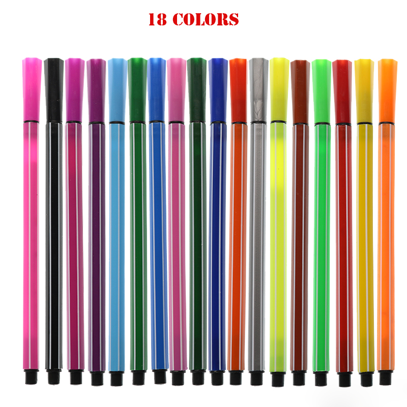 Enfants peignant 36/24/18/12 Couleur non toxique Aquarement lavable stylo Marque peinture des fournitures d'art pour enfants