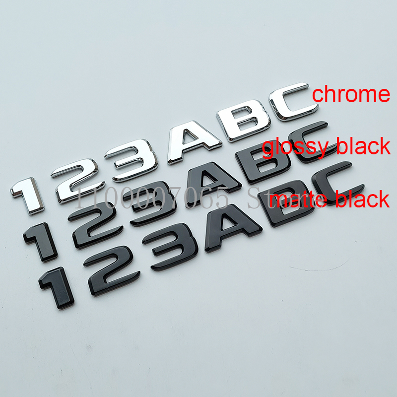 2017 Letters S450 S480 S500 S560 S580 S600 S680 ABS Emblem dla Maybach S W222 W223 Po stronie samochodu tylna platforma znamionowa Logo Stope