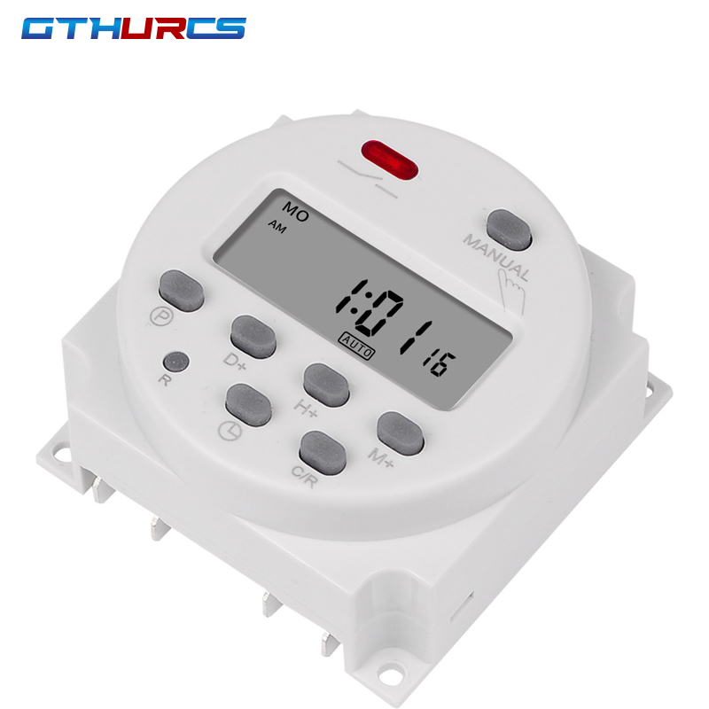 220V 110V 24V 12V CN101A Digital LCD Power Timer Time Time Time Relay 16A CN101 Timer Switch