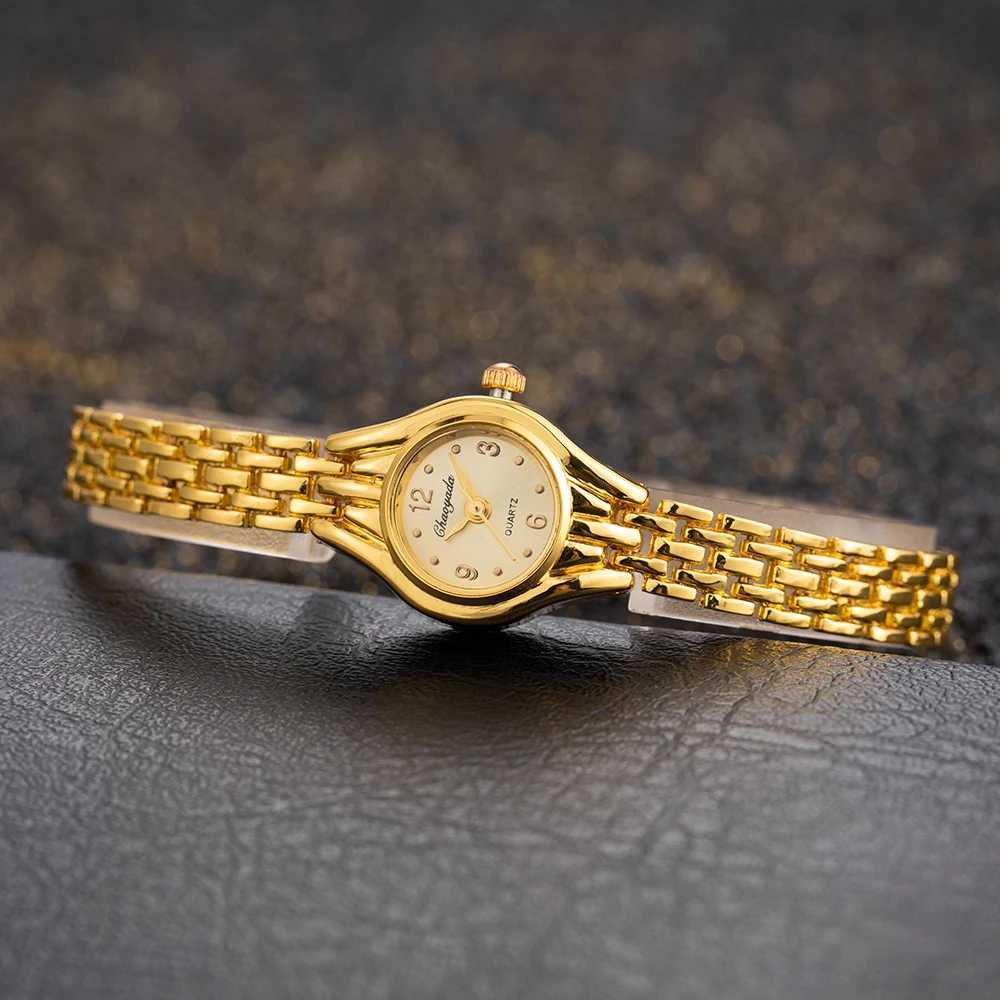 Kadın Saatleri Altın İzle Kadınlar Lüks Küçük Dial Ultra İnce Su Geçirmez Moda Kuvars Lady Wrist Saatler Basit gündelik bilezik Montre Femme 240409