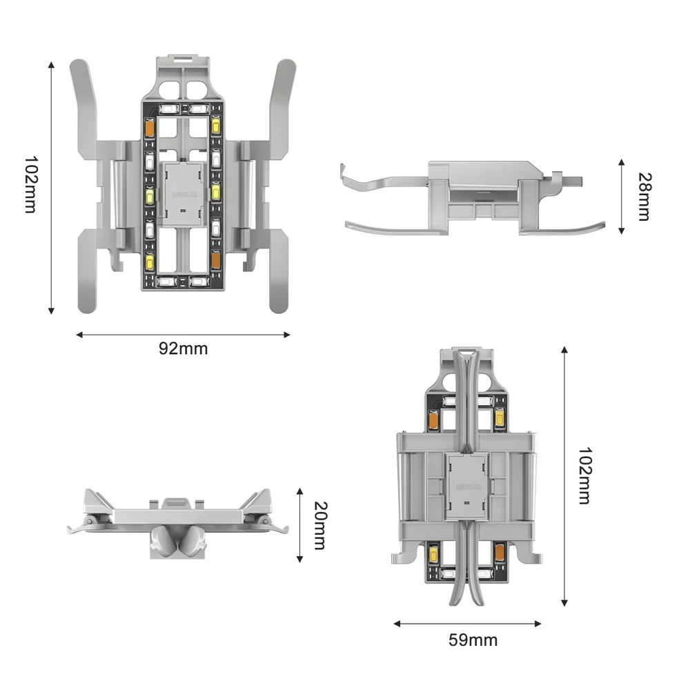 DJI Mini 3 Pro Landing Dişli Katlanabilir LED LAM LAMP IŞIK GECE GECE SKID KİT Genişletilmiş Genişletme Dron Mavic Mini/2/SE AIR 2 2S