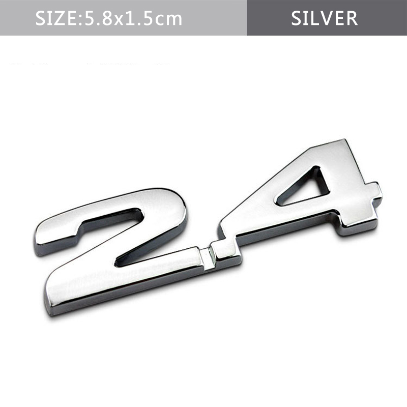 Metal Sticker Auto For Honda 2.4 VTEC I-VTEC Accord NSX CRV Jade Jazz Fit Odyssey Insight HRV Rear Side Badge New Car Styling