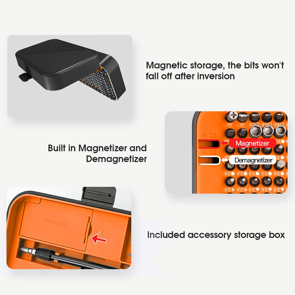 Screwdriver Set Magnetic Torx Phillips Screw Bit Kit WOZOBUY With Electrical Driver Remover Wrench Repair Phone PC Tools