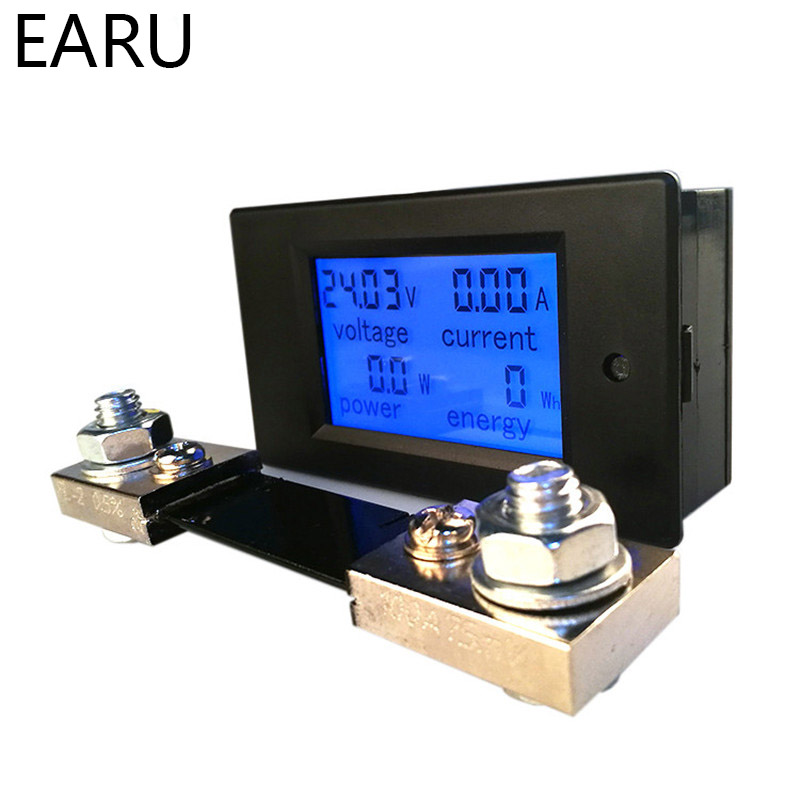 20A 100A AC 80-260V DC 6.5-100V Digital LED Display Voltmeter Ammeter Wattmeter Power Energy Meter 12V 24V 110V 220V Volt Testare