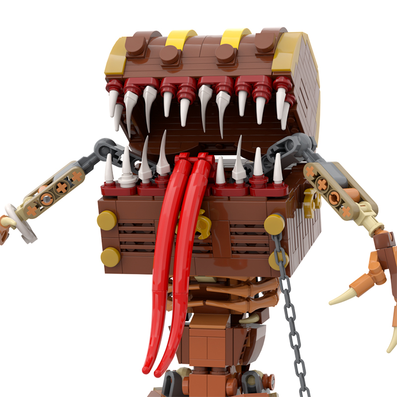 BuildMoc Mimic Chest Demo Yaranzo Monster Building Blocks Kit para Dragons Pirate Final Treasure Box Bricks Toy for Children Gift