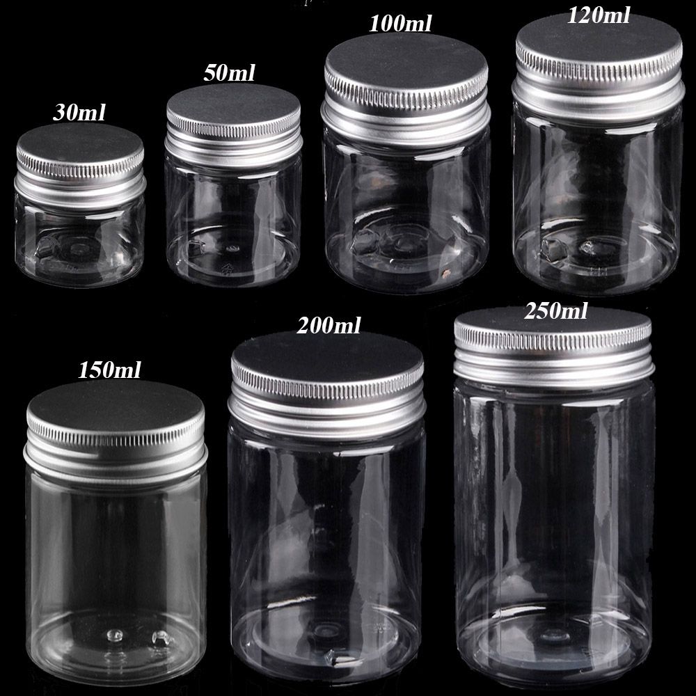 30/50/100/120/150/200/250ML Tin Jar Aluminum Cap Cosmetic Tin Pot Lip Balm Jar Containers Oil Wax Empty Container Storage Jars