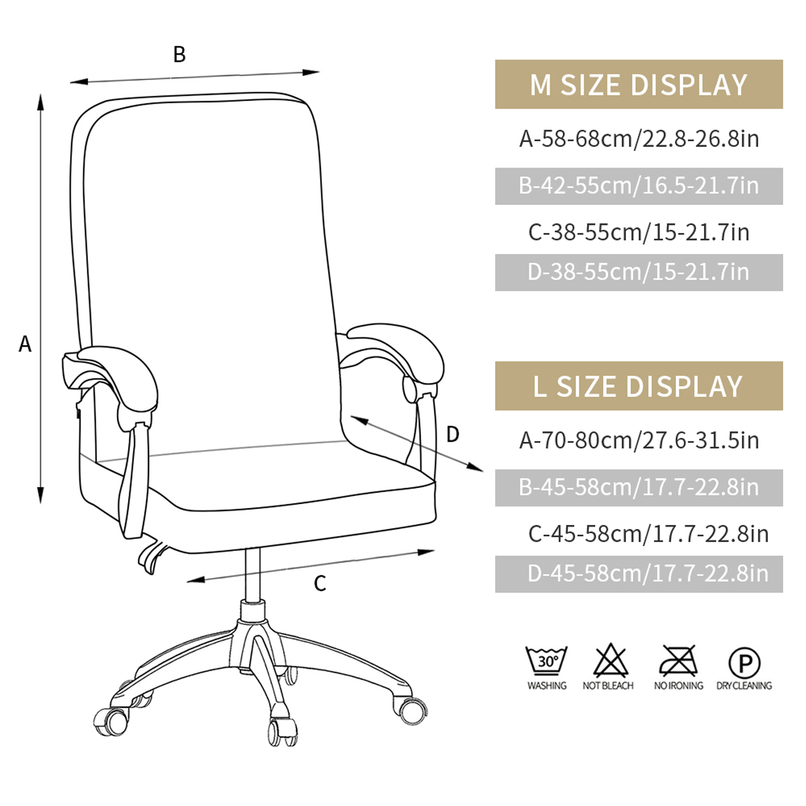 Moderne geometrie Elastische stretch Bureaustoel Cover Spandex Computer Game Stoel SLIPCOVER SLIPCOVER Dustgedichte roteerbare fauteuil beschermer