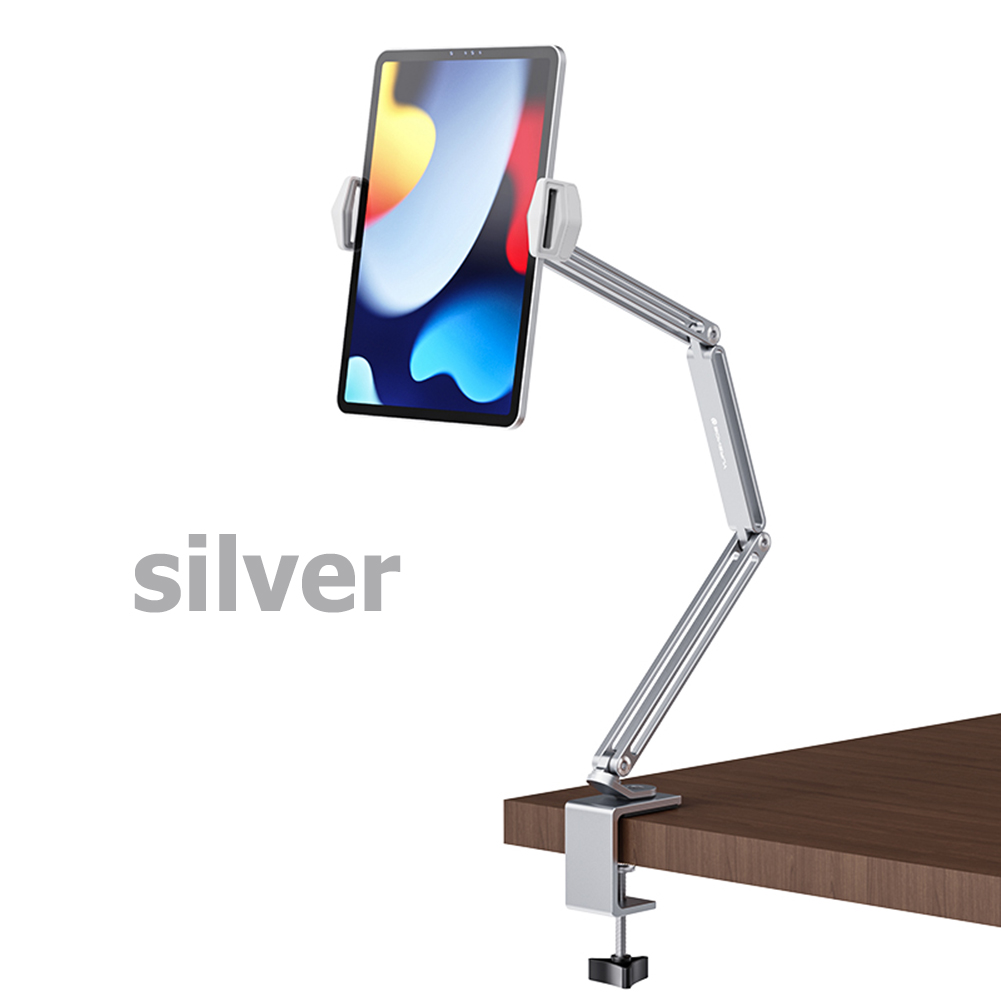 Justerbar säng surfplatta telefonhållare skrivbord flexibel lång arm klämstativ universell lat klippfäste för iPad Samsung 4-13in